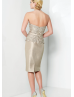 Champagne Taffeta Lace Latest Mother Dress With Jacket